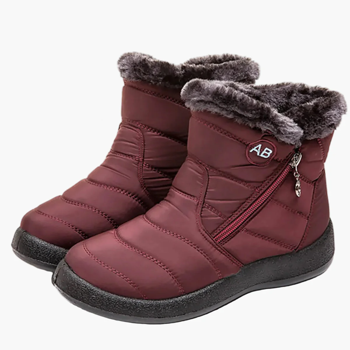 Bottes d'hiver imperméables pour femme style décontracté avec doublure chaude et fermeture éclair - Image 11