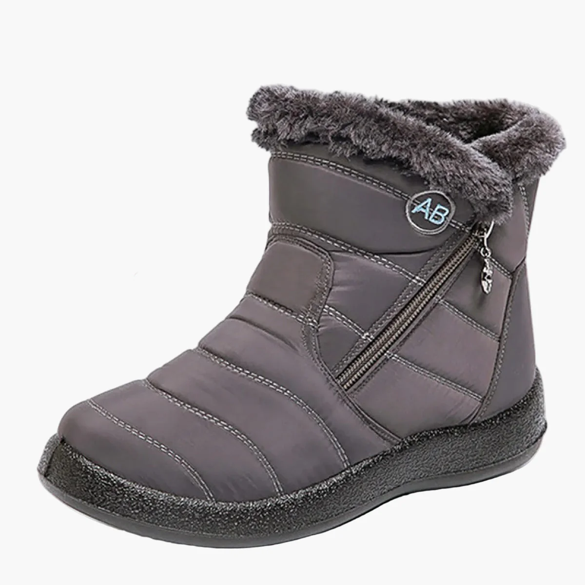 Bottes d'hiver imperméables pour femme style décontracté avec doublure chaude et fermeture éclair - Image 13