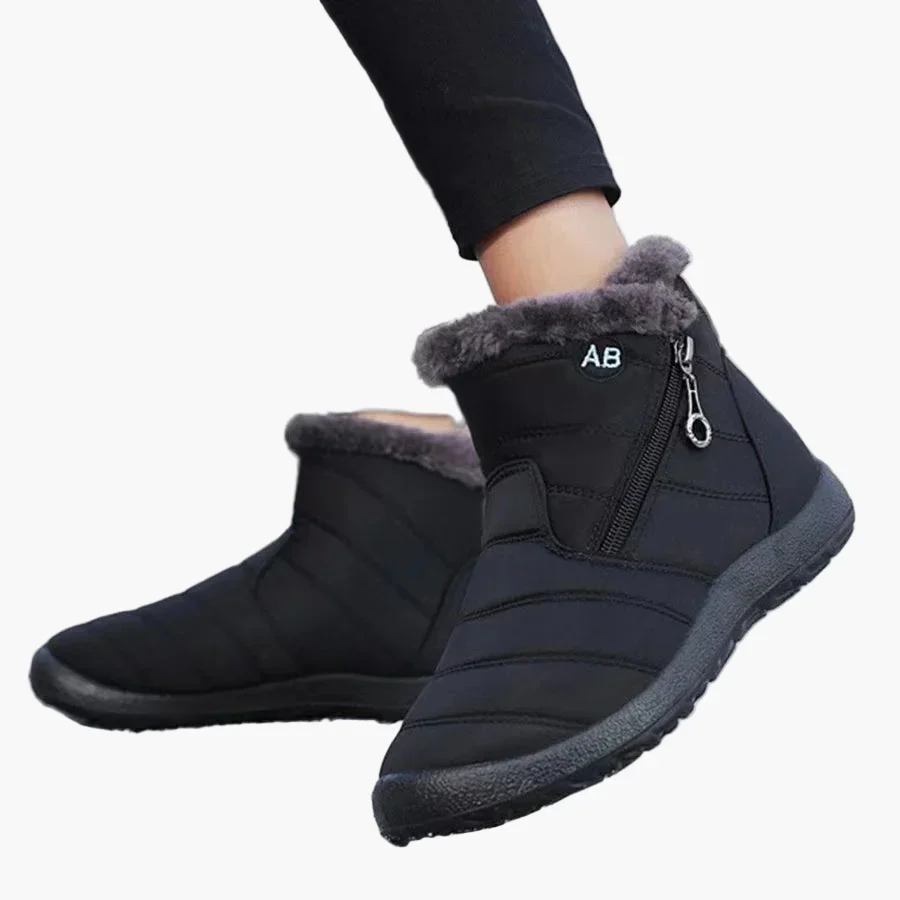 Bottes d'hiver imperméables pour femme style décontracté avec doublure chaude et fermeture éclair - Image 5