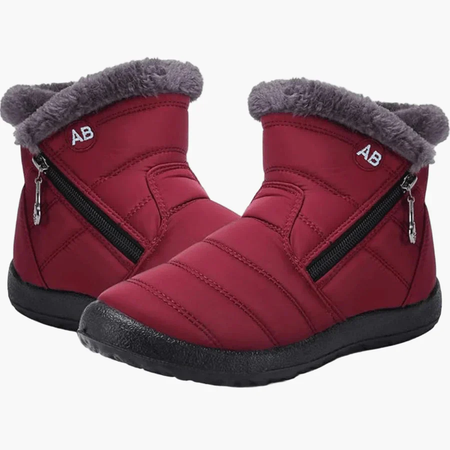 Bottes d'hiver imperméables pour femme style décontracté avec doublure chaude et fermeture éclair - Image 7