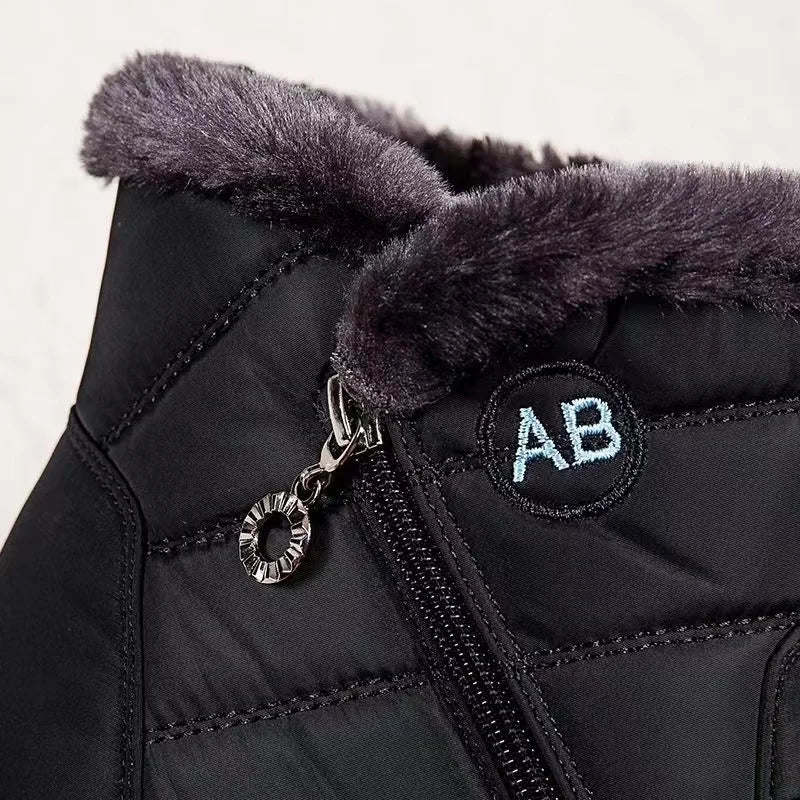 Bottes d'hiver imperméables pour femme style décontracté avec doublure chaude et fermeture éclair - Image 8