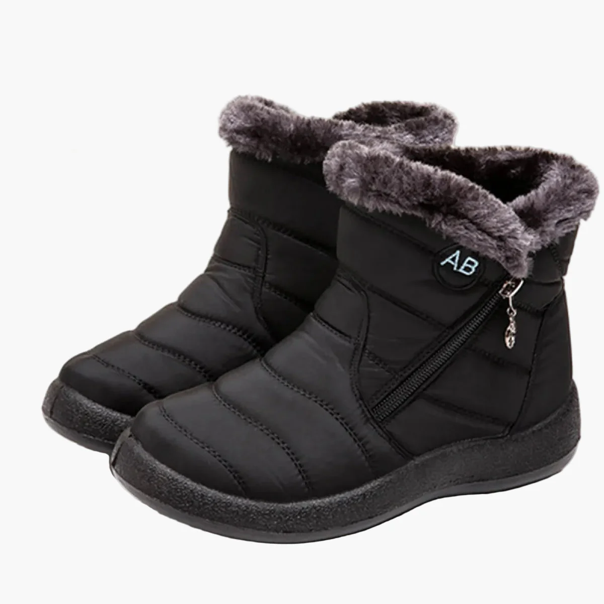 Bottes d'hiver imperméables pour femme style décontracté avec doublure chaude et fermeture éclair - Image 9