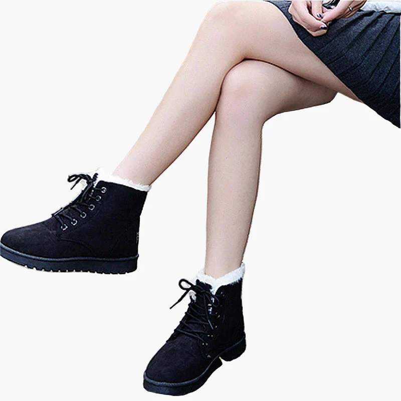 Bottes d'hiver montantes pour femme style décontracté chaud - Image 2