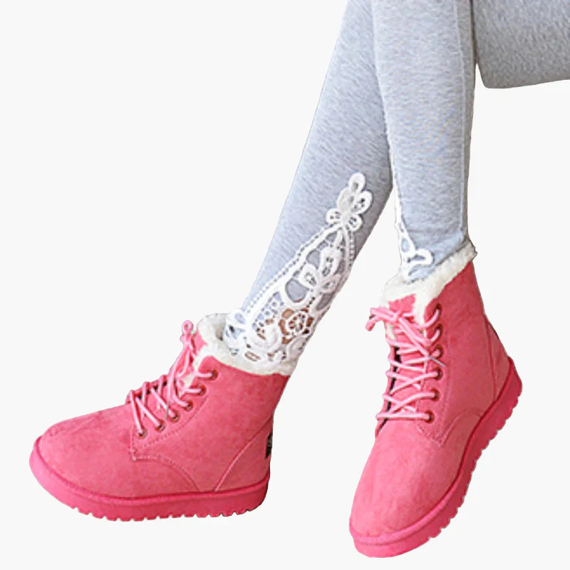 Bottes d'hiver montantes pour femme style décontracté chaud - Image 3