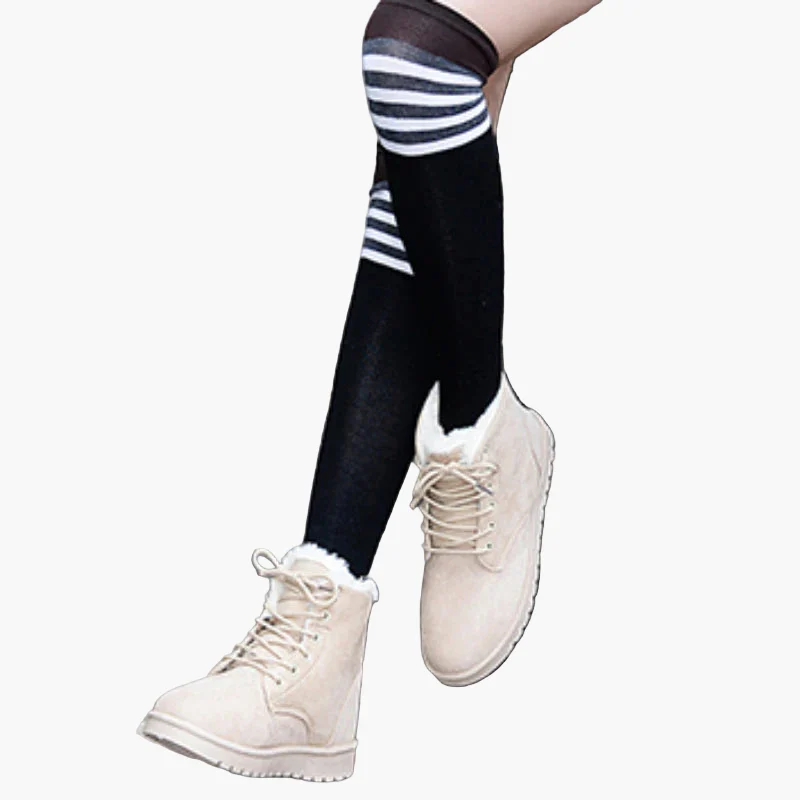 Bottes d'hiver montantes pour femme style décontracté chaud - Image 5
