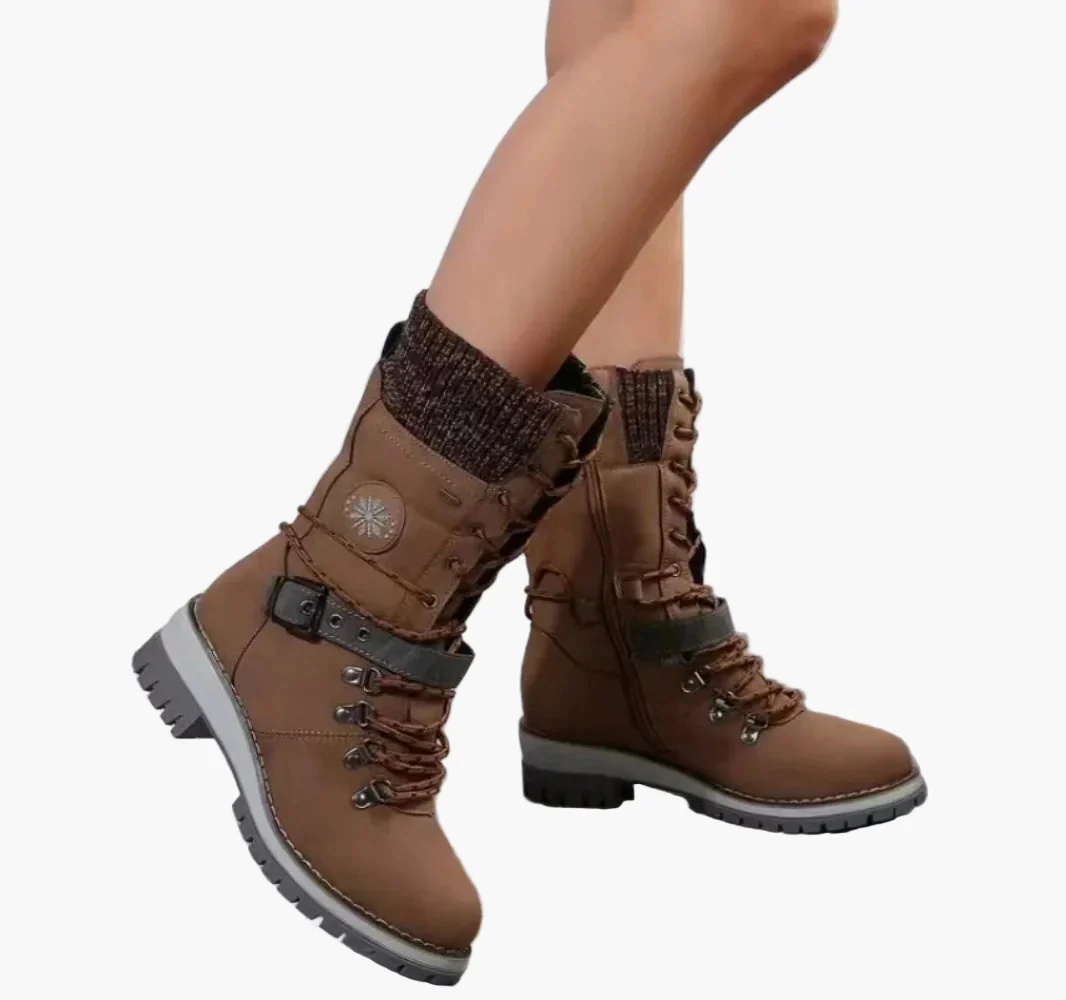 Bottes d’hiver montantes pour femme style randonnée urbaine - Image 2