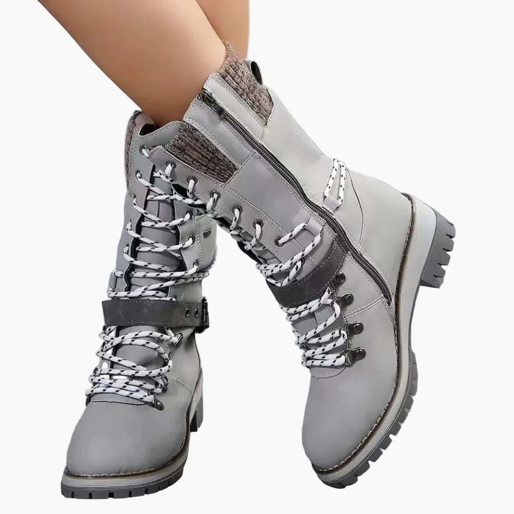 Bottes d’hiver montantes pour femme style randonnée urbaine - Image 4