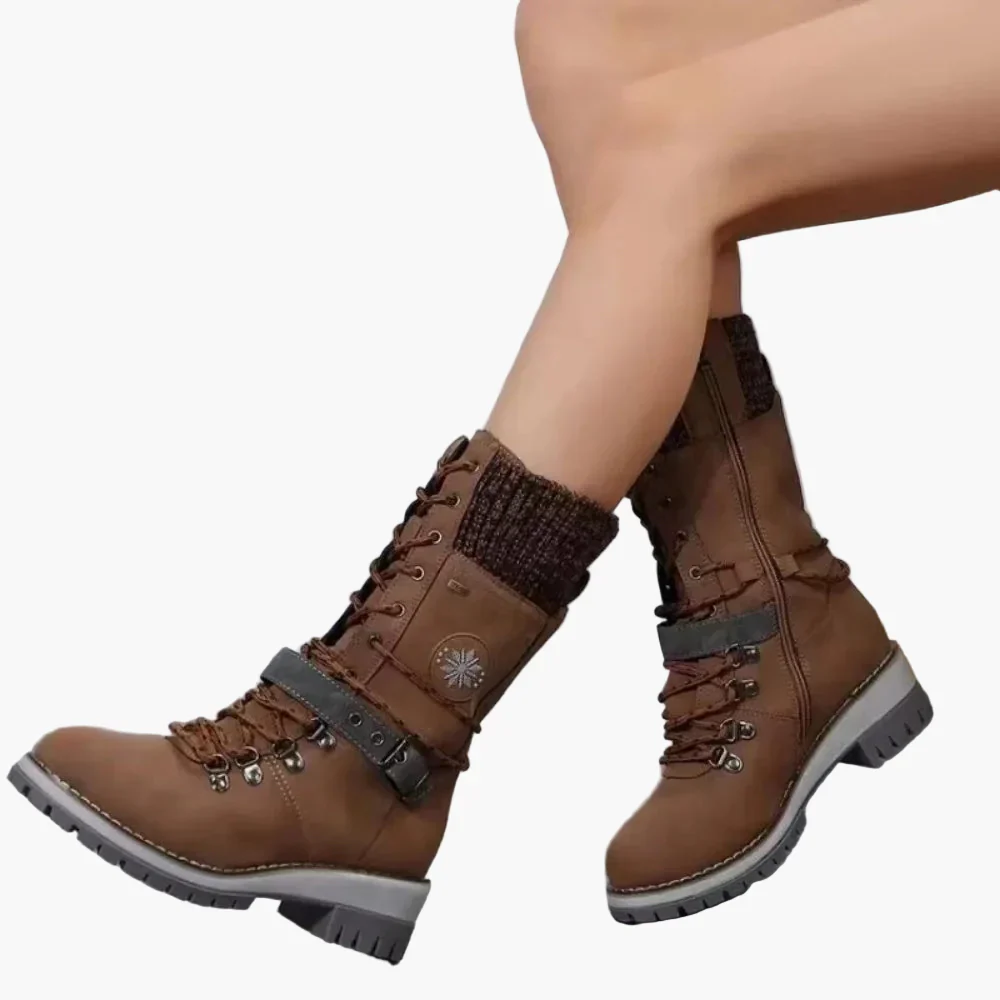 Bottes d’hiver montantes pour femme style randonnée urbaine - Image 5