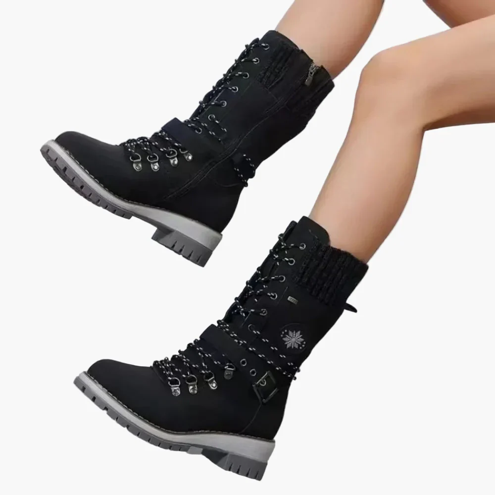 Bottes d’hiver montantes pour femme style randonnée urbaine - Image 6