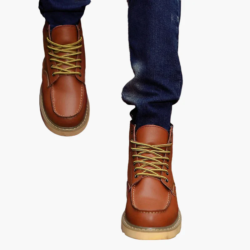 Bottes d'hiver rétro pour homme – Style vintage et confort au quotidien - Image 2