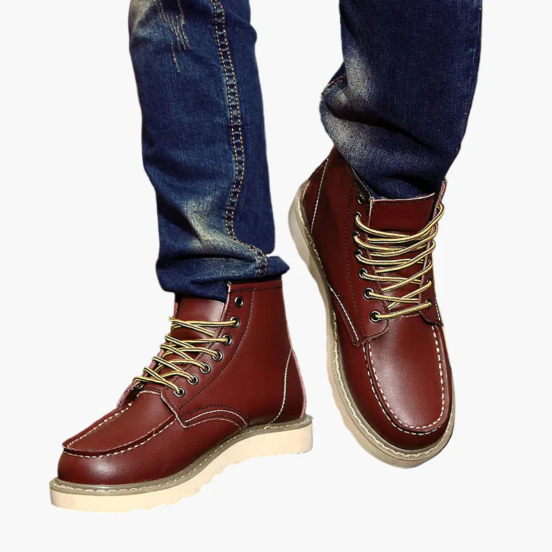 Bottes d'hiver rétro pour homme – Style vintage et confort au quotidien - Image 3