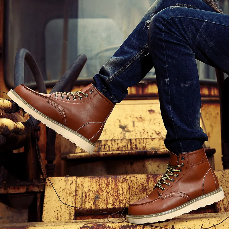 Bottes d'hiver rétro pour homme – Style vintage et confort au quotidien - Image 4