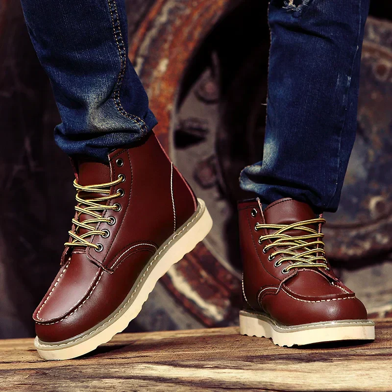 Bottes d'hiver rétro pour homme – Style vintage et confort au quotidien - Image 5