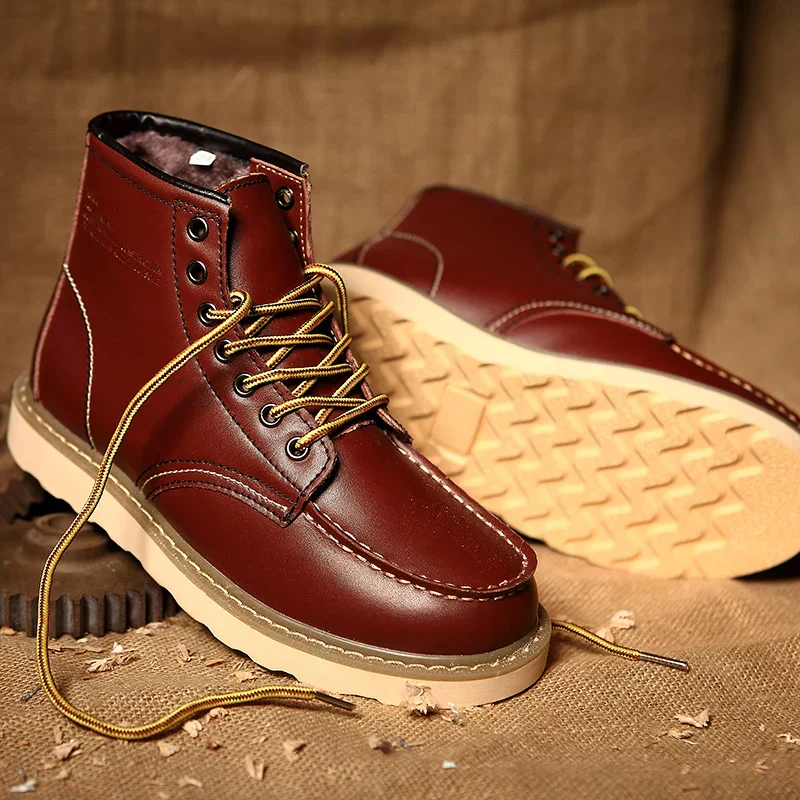 Bottes d'hiver rétro pour homme – Style vintage et confort au quotidien - Image 6