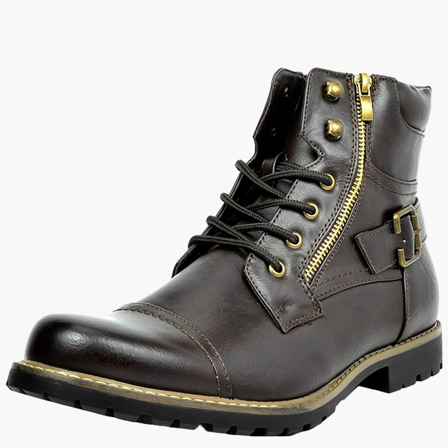 Bottes de moto homme style urbain élégantes pour motard – Bottines montantes polyvalentes - Image 4