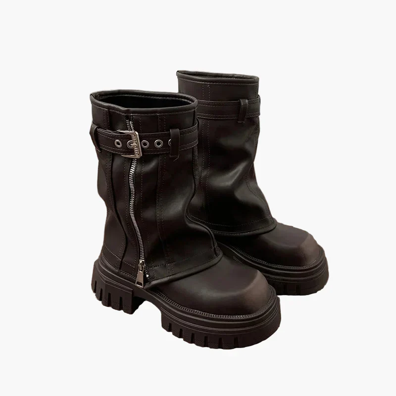 Bottes à plateforme style urbain pour femme, look tendance et décontracté - Image 7
