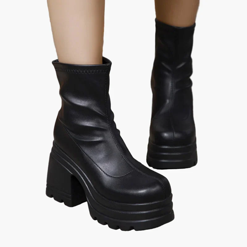 Bottes plateforme à talons hauts pour femme, style audacieux et tendance, idéale pour soirées et mode urbaine - Image 5