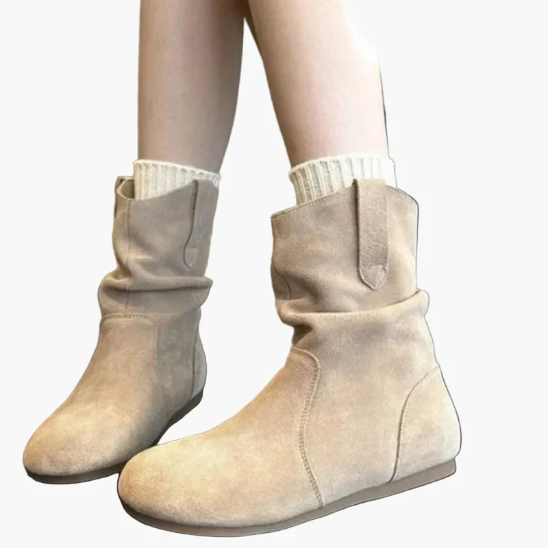 Bottes plates femme style décontracté pour automne et hiver - Image 4