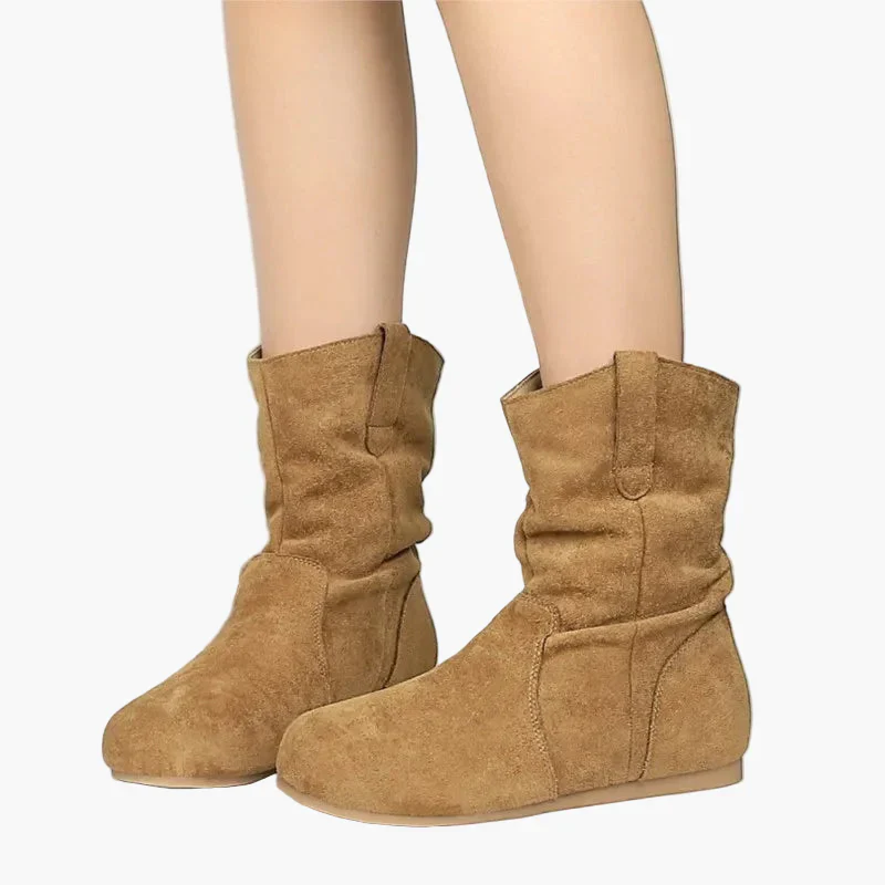 Bottes plates femme style décontracté pour automne et hiver - Image 6