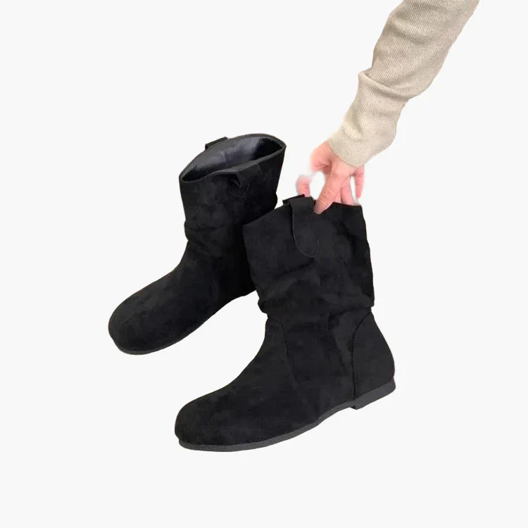 Bottes plates femme style décontracté pour automne et hiver - Image 8