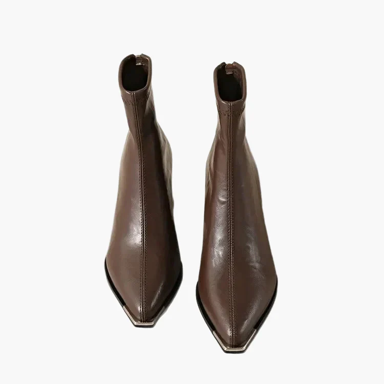 Bottes à talons carrés élégantes pour femme style automne hiver – Mode urbaine chic - Image 2