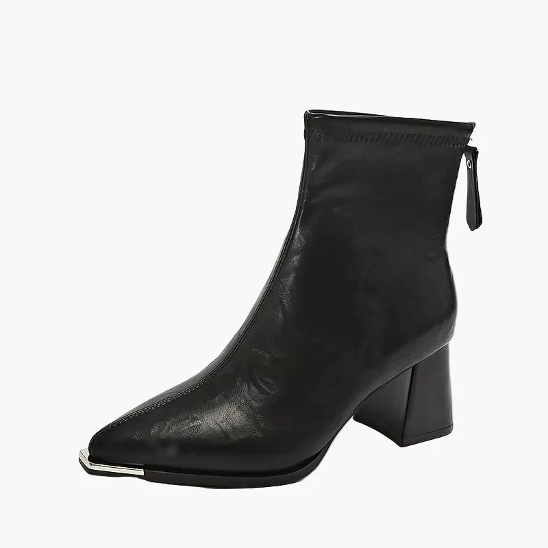 Bottes à talons carrés élégantes pour femme style automne hiver – Mode urbaine chic - Image 3
