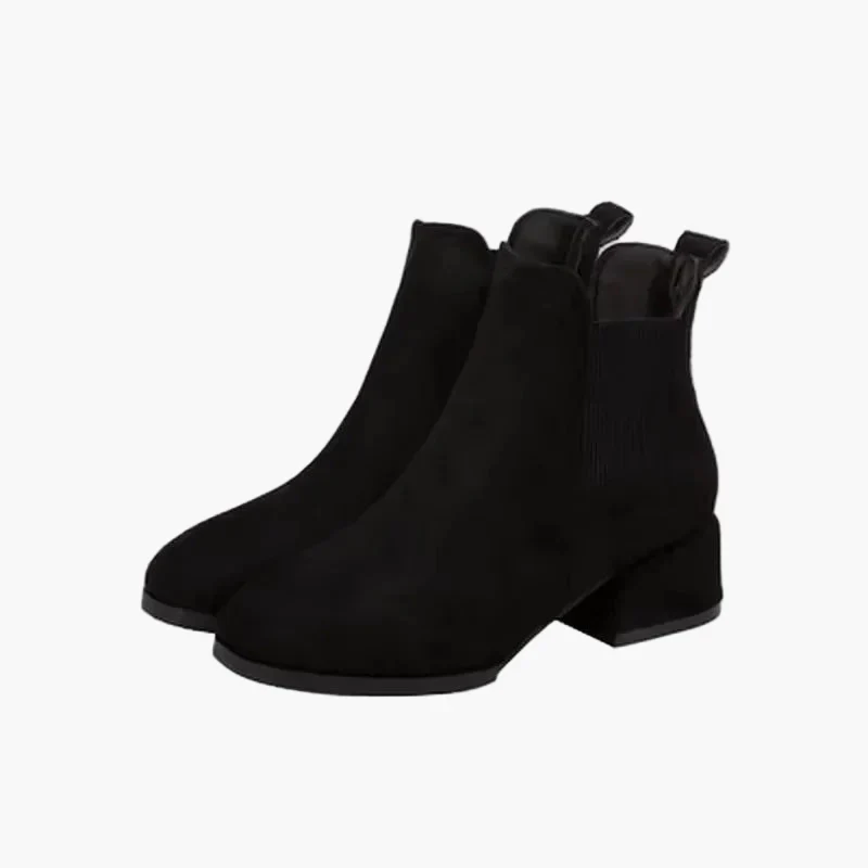 Bottines Chelsea Femme Élégantes à Talon Bloc pour Usage Quotidien et Urbain - Image 5