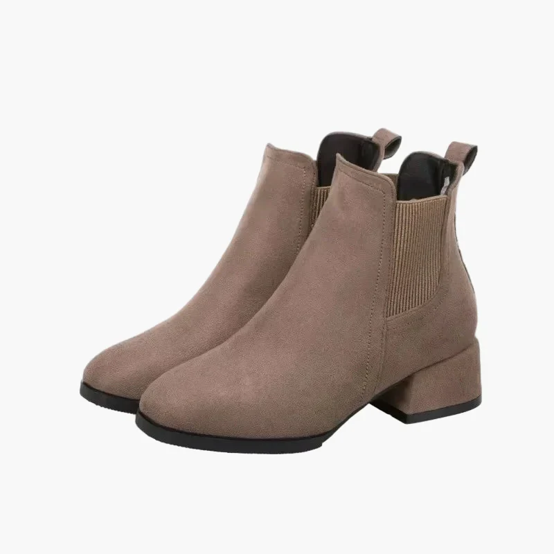Bottines Chelsea Femme Élégantes à Talon Bloc pour Usage Quotidien et Urbain - Image 6