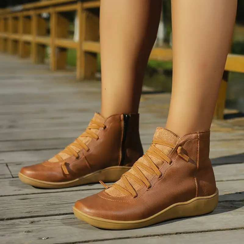 Bottines femme confort style décontracté – Chaussures montantes idéales pour la marche et la saison automne-hiver - Image 3