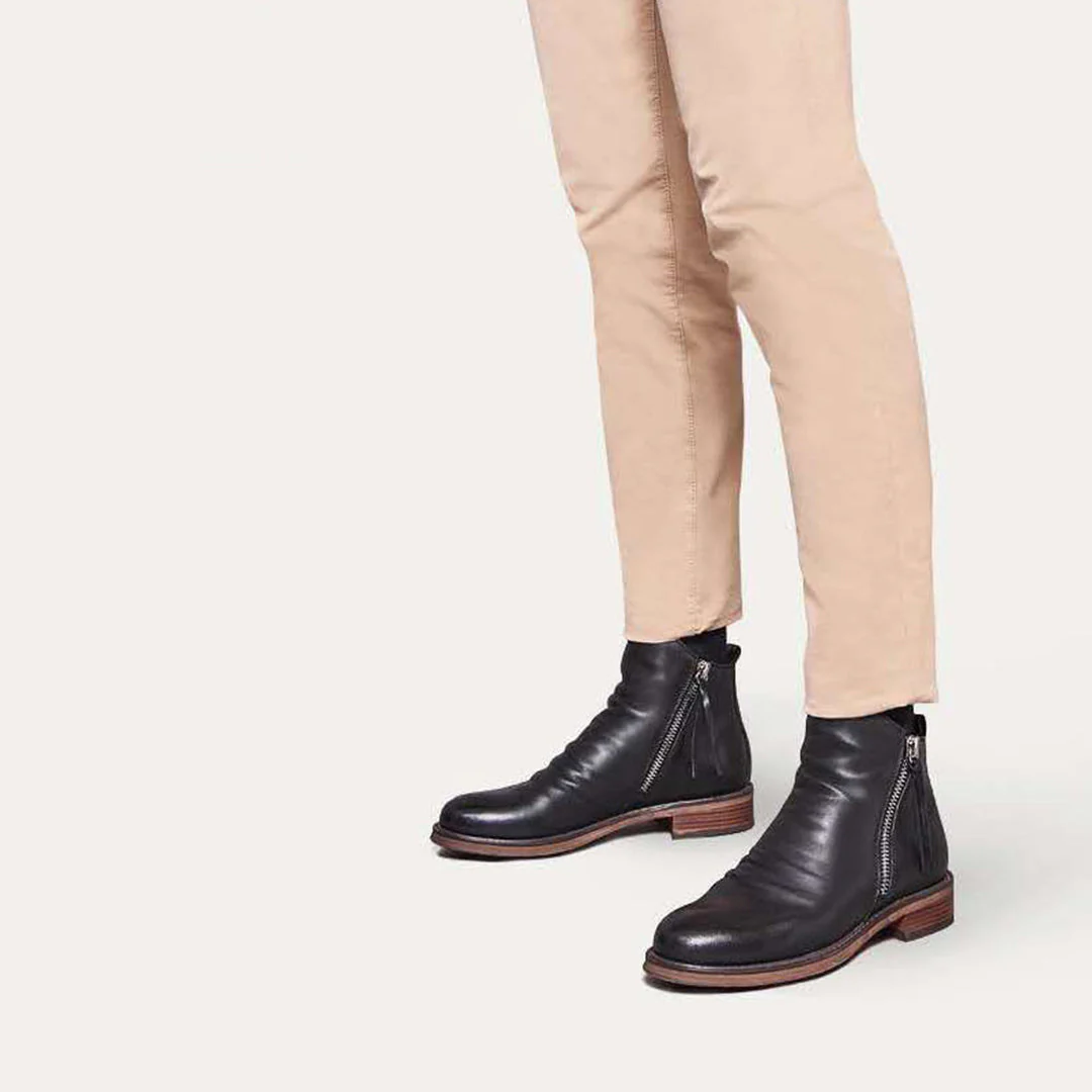 Bottines Homme Élégantes à Zip Style Urbain Décontracté - Image 5