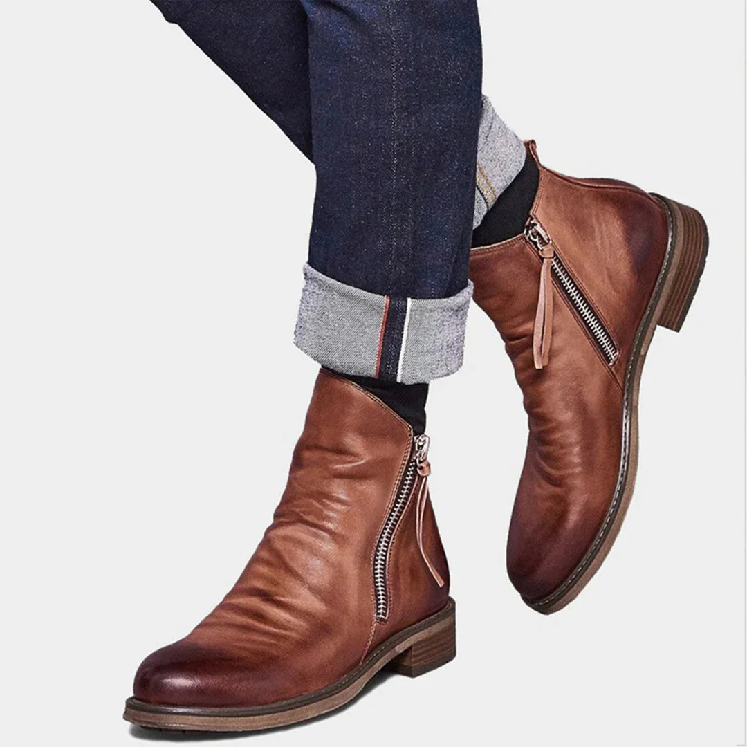 Bottines Homme Élégantes à Zip Style Urbain Décontracté - Image 6