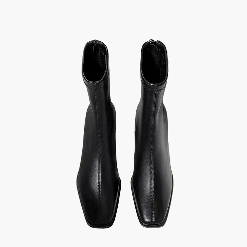 Bottines à talon carré pour femme élégantes et tendance - Image 3