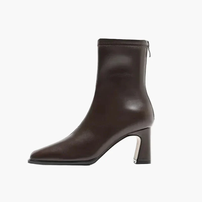 Bottines à talon carré pour femme élégantes et tendance - Image 4