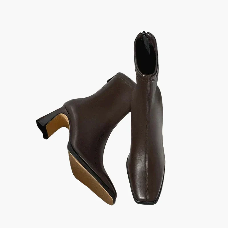 Bottines à talon carré pour femme élégantes et tendance - Image 6