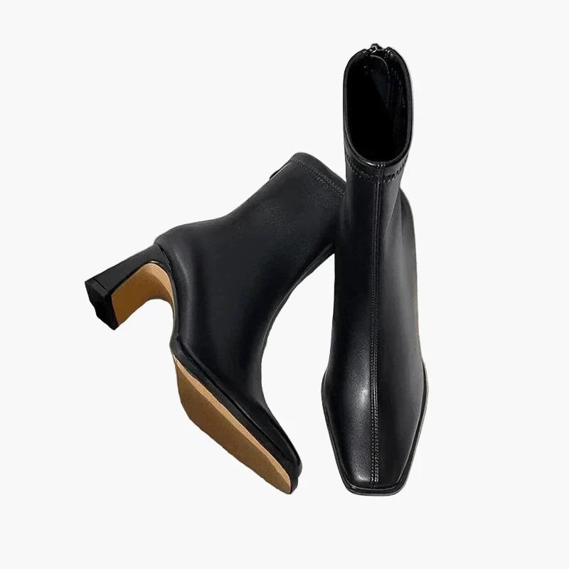 Bottines à talon carré pour femme élégantes et tendance - Image 7