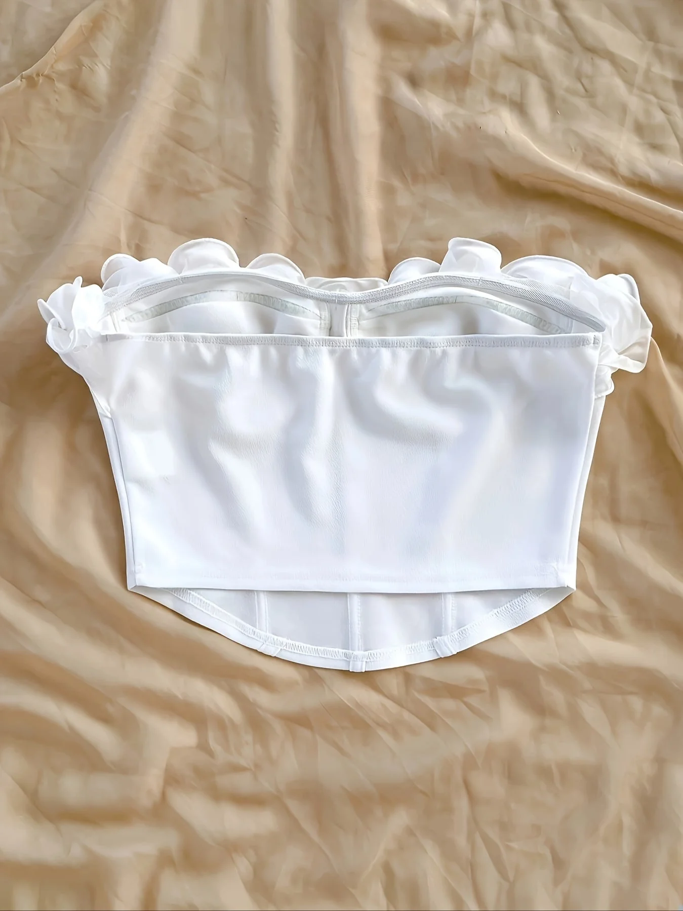 Bustier élégant à volants pour femme, style soirée printemps/été - Image 2