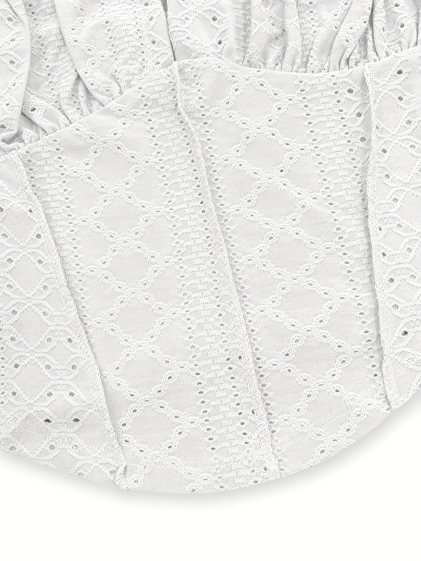 Bustier féminin style corset brodé chic pour printemps et été - Image 10