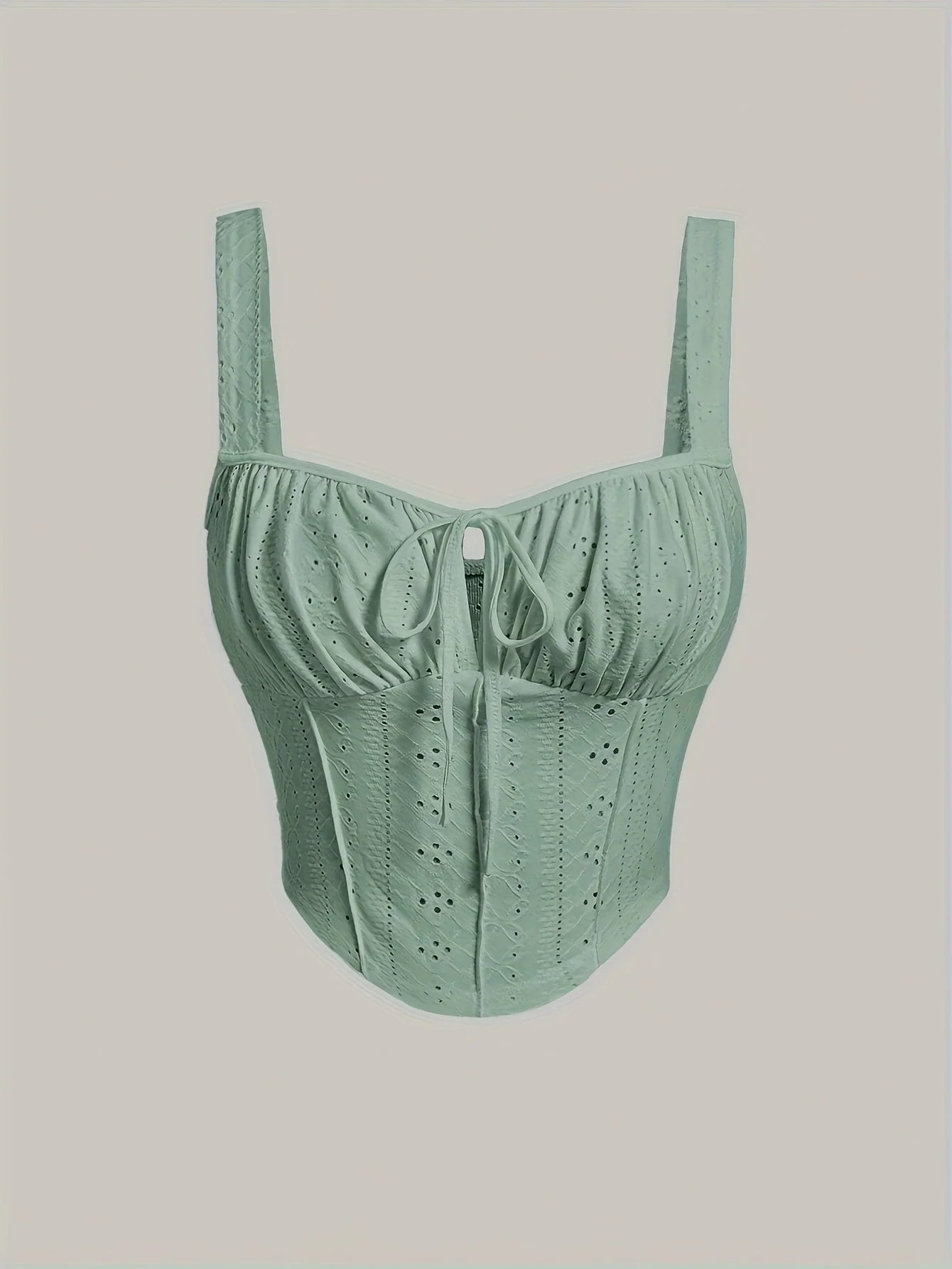 Bustier féminin style corset brodé chic pour printemps et été - Image 3