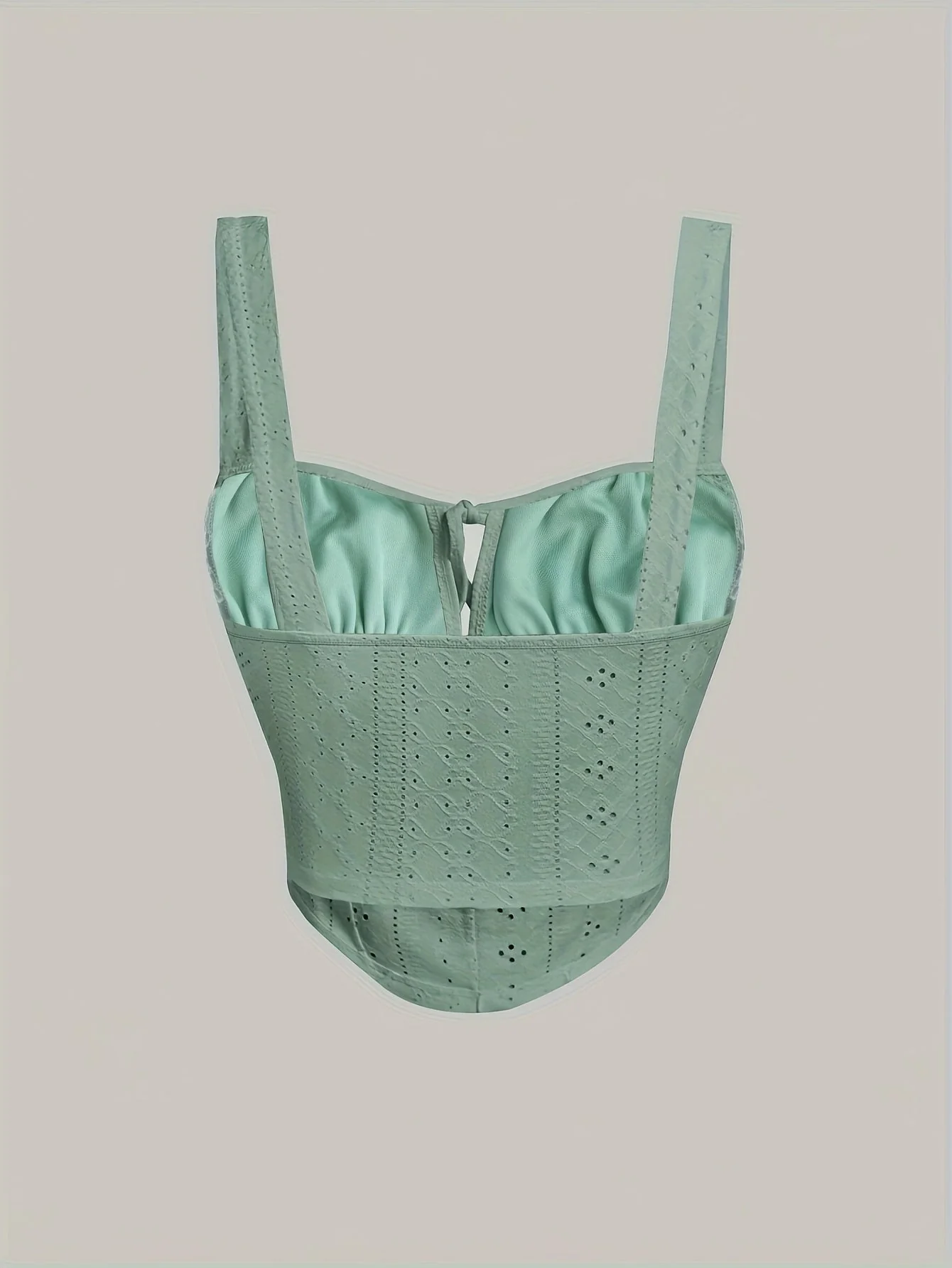 Bustier féminin style corset brodé chic pour printemps et été - Image 6