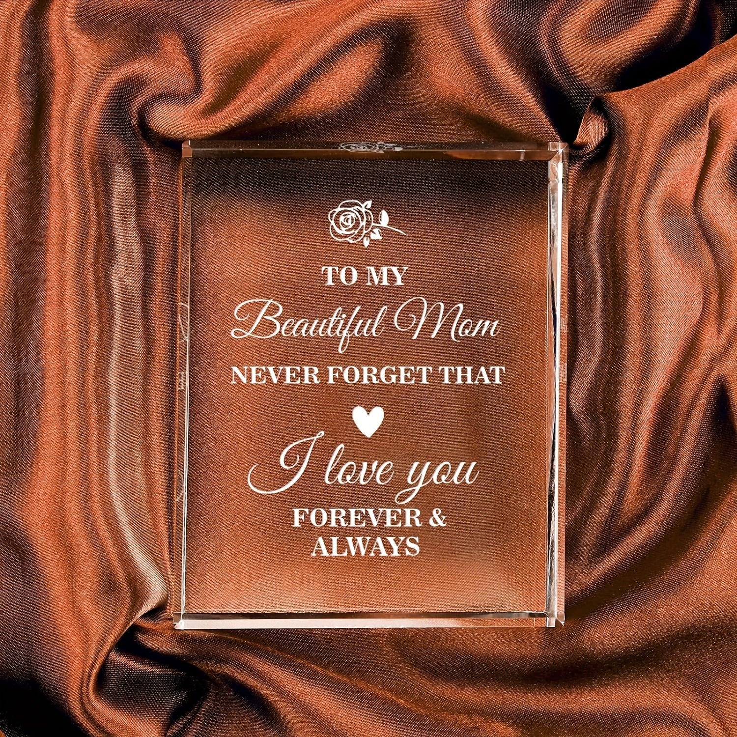 Cadeau Décoratif Émotionnel pour Femme – Plaque Gravée Message d’Amour pour Maman, Style Art Déco, Idéal Fête des Mères ou Anniversaire - Image 4