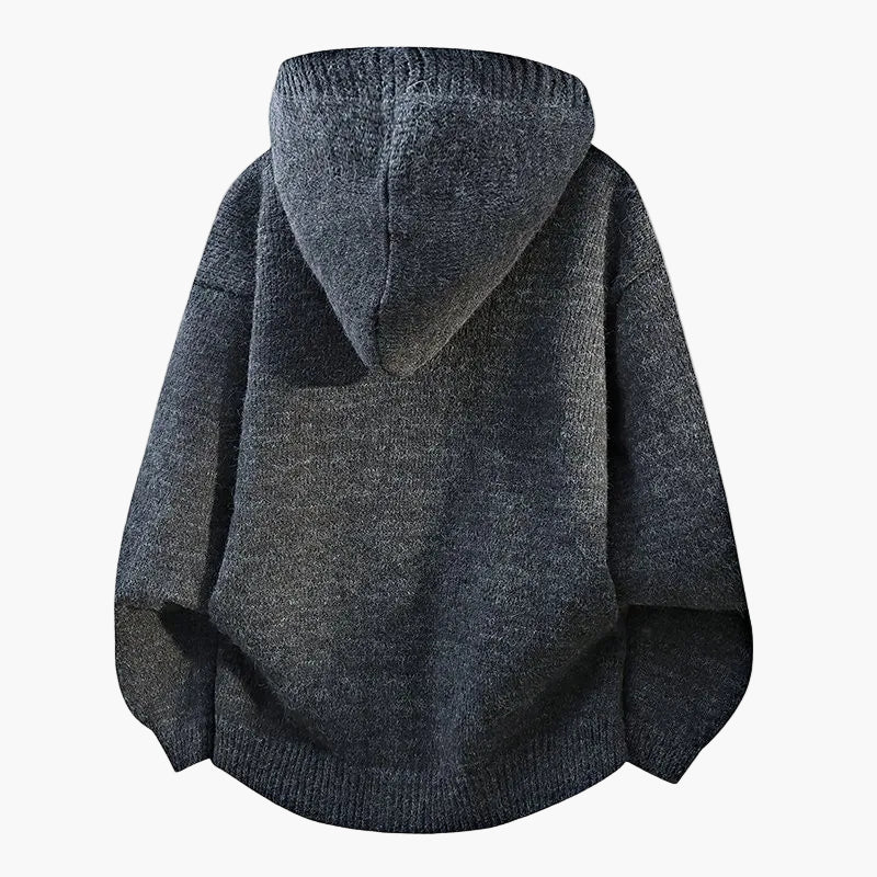 Cardigan à capuche pour homme style décontracté automne hiver - Image 2