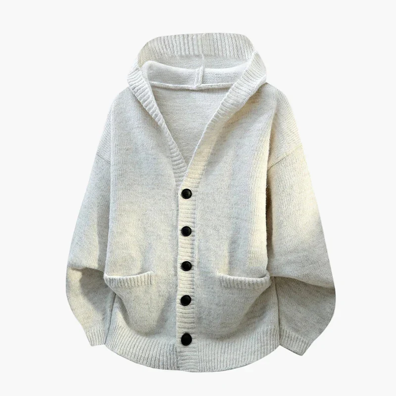 Cardigan à capuche pour homme style décontracté automne hiver - Image 5