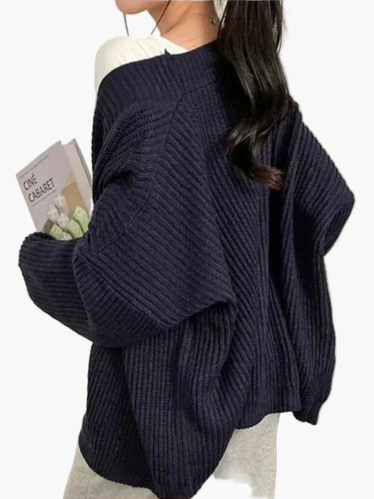 Cardigan ample décontracté pour femme, style quotidien tendance - Image 4