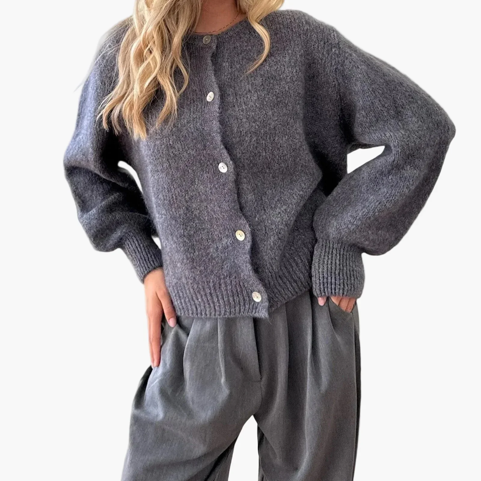 Cardigan ample décontracté pour femme – Style urbain chic et confortable - Image 3
