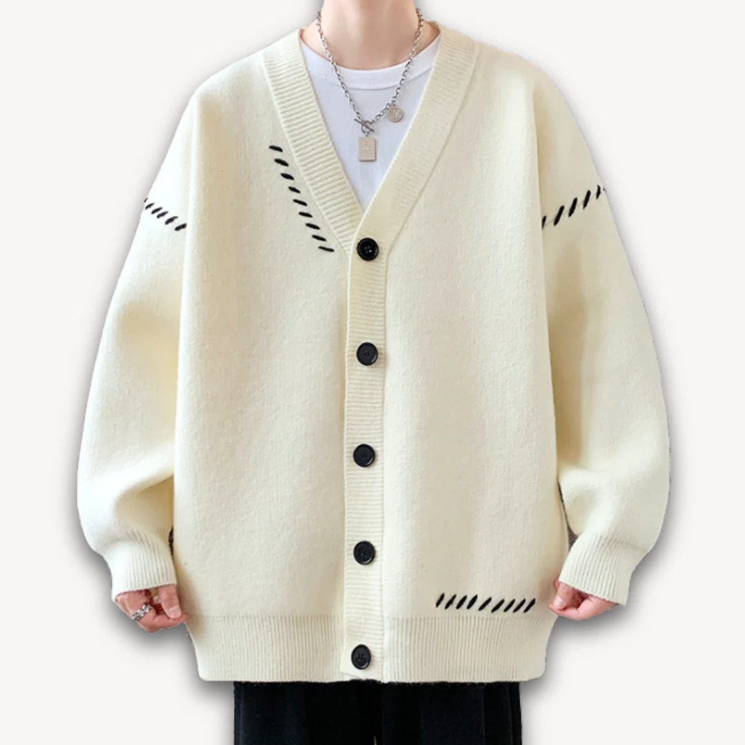 Cardigan boutonné homme style décontracté chic, idéal pour l’automne et l'hiver - Image 9