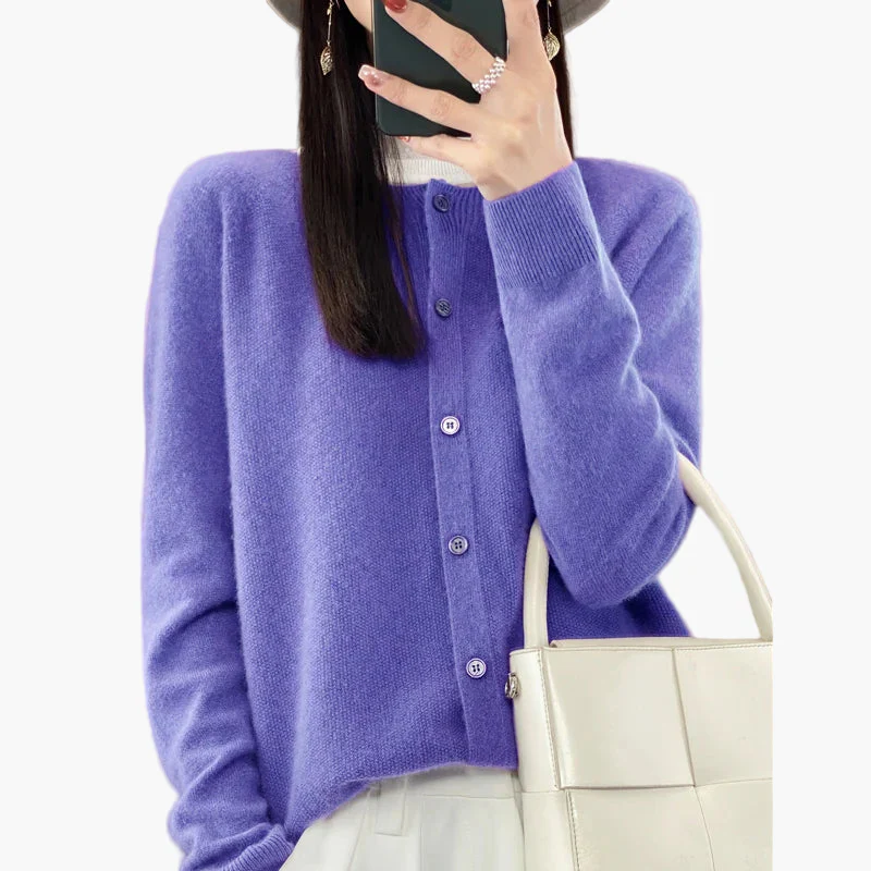Cardigan élégant femme style décontracté parfait pour l'automne et l'hiver - Image 2