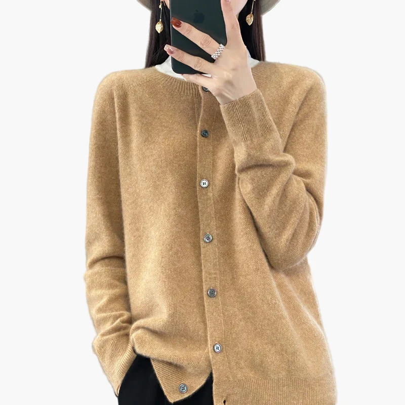 Cardigan élégant femme style décontracté parfait pour l'automne et l'hiver - Image 3
