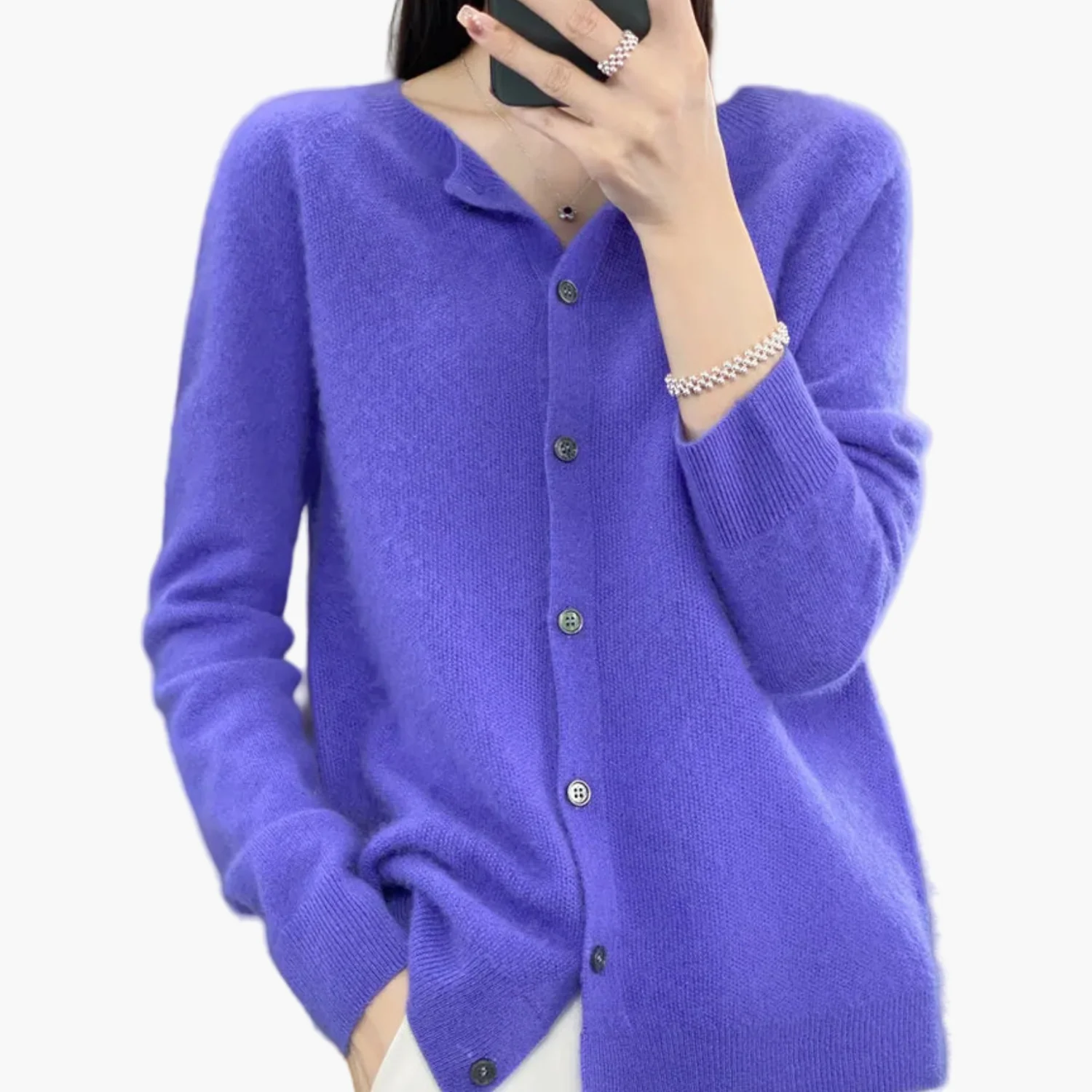 Cardigan Femme Élégant Coupe Classique Polyvalent pour Usage Quotidien et Bureau - Image 11