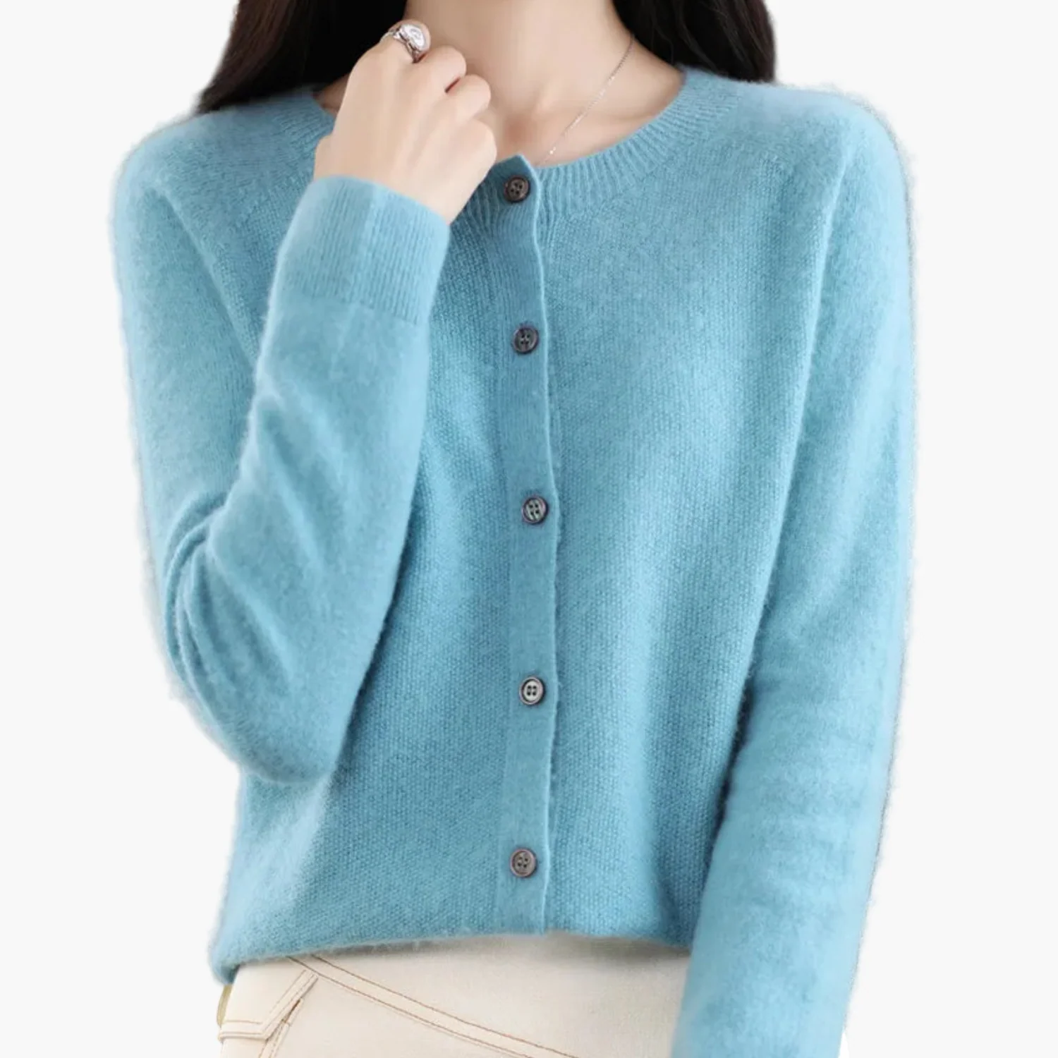 Cardigan Femme Élégant Coupe Classique Polyvalent pour Usage Quotidien et Bureau - Image 12
