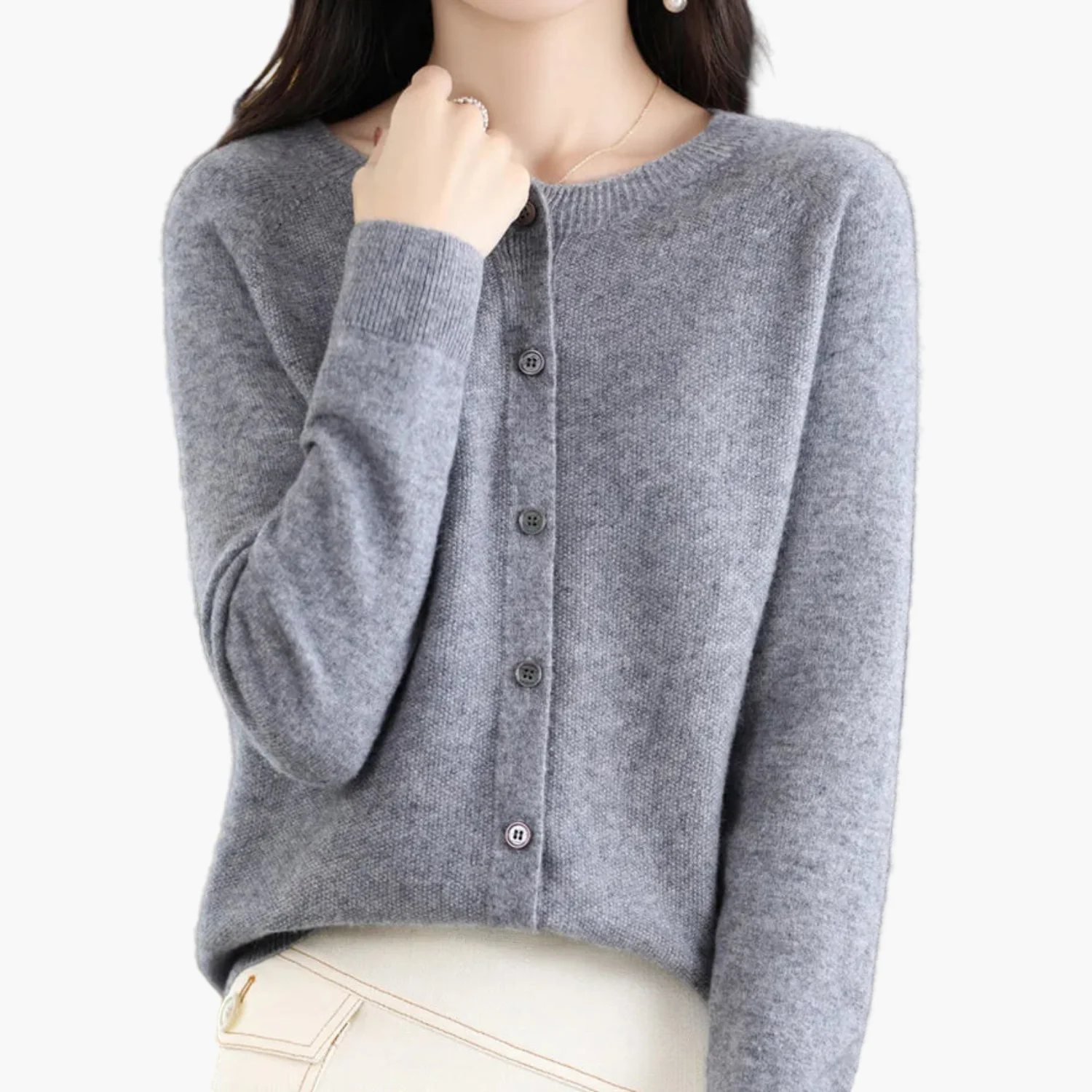 Cardigan Femme Élégant Coupe Classique Polyvalent pour Usage Quotidien et Bureau - Image 15